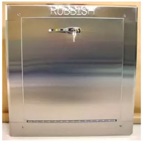 Noiseless, self closing trash chute doors from Atlas
