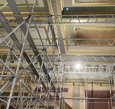 Scaffolding on a RI lighthouse from Atlas
